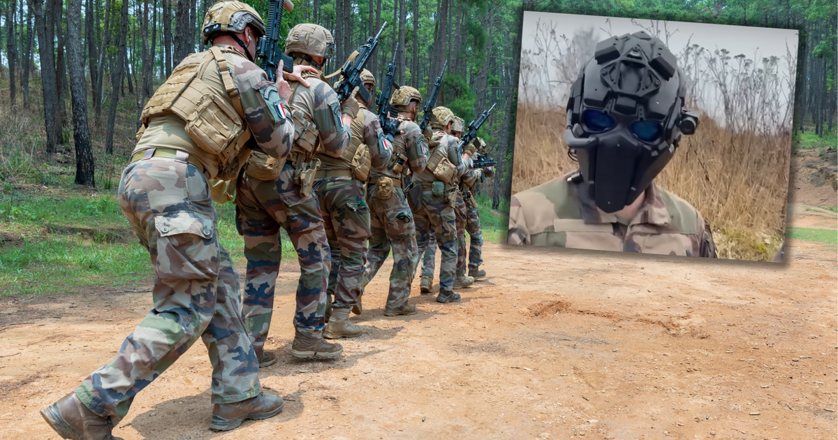 Armia Francji sprawdza nowoczesny hełm, który przypomina rekwizyty z filmów sci-fi.